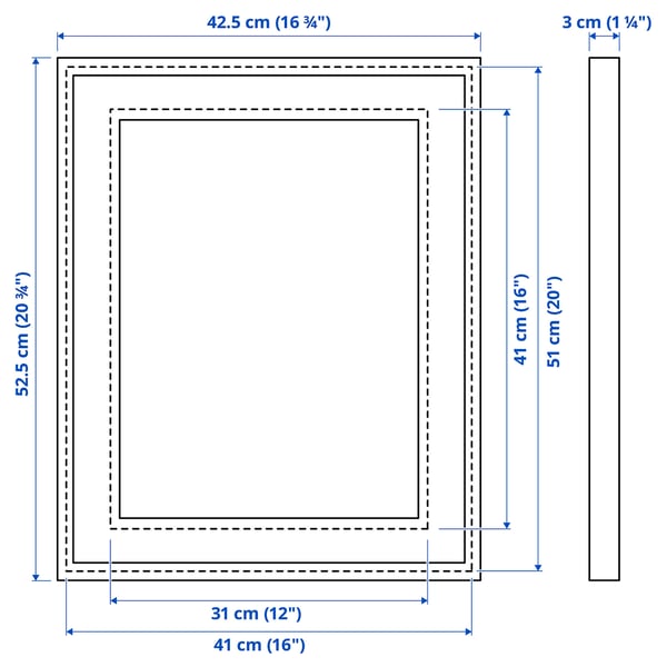 RÖDALM Frame, white, 41x51 cm