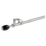 RÖNNSUMAK Curtain rod set, silver-colour, 120-210 cm 19 mm