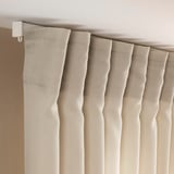 ROSENROBINIA Sheer curtains, 1 pair, beige/with heading tape, 145x250 cm