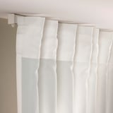 ROSENROBINIA Sheer curtains, 1 pair, white/with heading tape, 145x250 cm