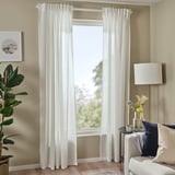 ROSENROBINIA Sheer curtains, 1 pair, white/with heading tape, 145x250 cm