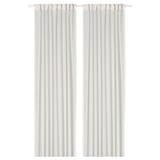 ROSENROBINIA Sheer curtains, 1 pair, white/with heading tape, 145x250 cm