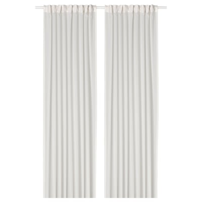 ROSENROBINIA Sheer curtains, 1 pair, white/with heading tape, 145x250 cm