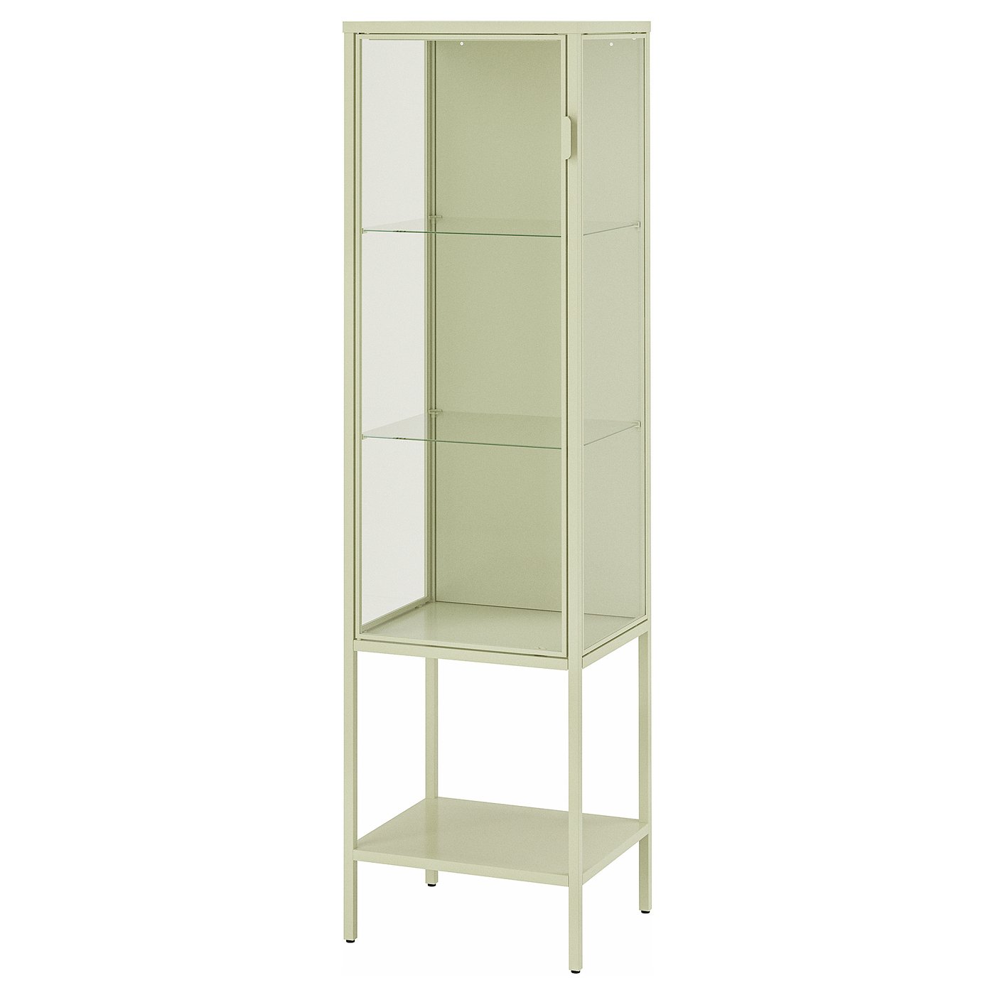 pon22　RUDSTA ルードスタ　コレクションケース　ライトグリーン RUDSTA glass-door cabinet, light green, 42x37x155 cm - IKEA