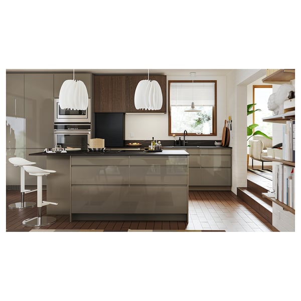 RUNSBÄCK Custom made wall panel, matt black/brown marble effect/high pressure porcelain, 1 m²x2.0 cm