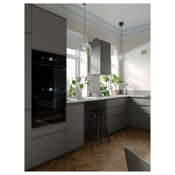 RUNSBÄCK Custom made wall panel, matt black/brown marble effect/high pressure porcelain, 1 m²x2.0 cm