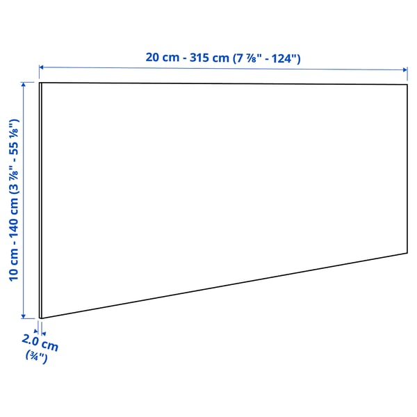 RUNSBÄCK Custom made wall panel, matt white/marble effect high pressure porcelain, 1 m²x2.0 cm