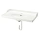 Option: RUTSJÖN Wash-basin with water trap, white, 95x56 cm
