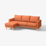 SALTSJÖBADEN Cover f 3-seat sofa w chaise longue, Tonerud red-brown