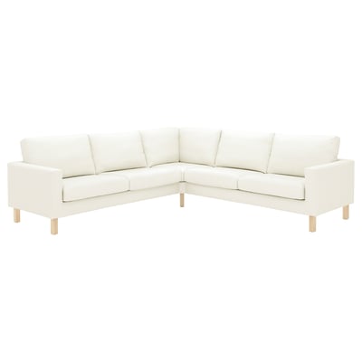 SALTSJÖBADEN Cover for corner sofa, 4-seat, Blekinge white