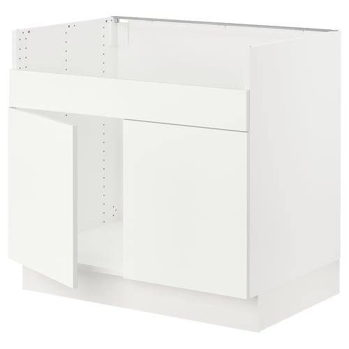 SEKTION white kitchen cabinet unit, modern design, strong frame, snap hinges.