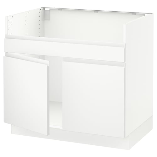 SEKTION kitchen unit in white with one door, minimalist design.