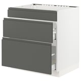 SEKTION Base cab f hob/3 fronts/2 drawers
