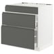 SEKTION Base cab f hob/3 fronts/2 drawers