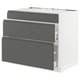 SEKTION Base cab f hob/3 fronts/2 drawers