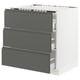 SEKTION Base cab f hob/3 fronts/3 drawers