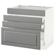 SEKTION Base cab f hob/4 fronts/3 drawers