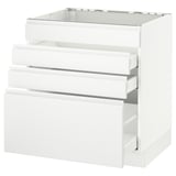SEKTION Base cab f hob/4 fronts/3 drawers