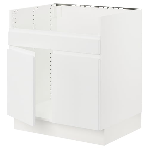 Ikea SEKTION white kitchen cabinet, minimalist design, smooth finish.