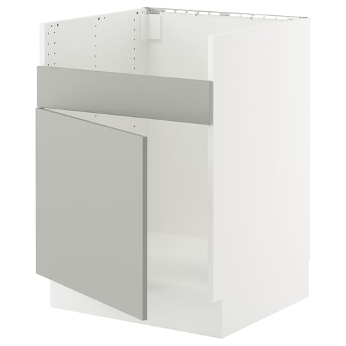 SEKTION kitchen cabinet, light grey, square, minimalist.