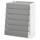 SEKTION Base cabinet 6 fronts/6 low drawers
