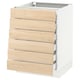 SEKTION Base cabinet 6 fronts/6 low drawers