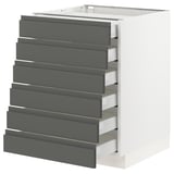 SEKTION Base cabinet 6 fronts/6 low drawers