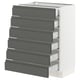 SEKTION Base cabinet 6 fronts/6 low drawers