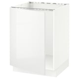 SEKTION Base cabinet for sink, white/Ringhult white, 61x61x76 cm