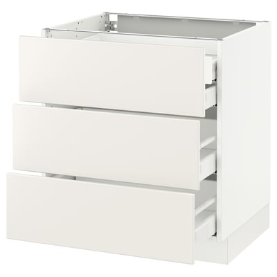 SEKTION Base cabinet w 3 fronts/4 drawers