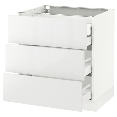 SEKTION Base cabinet w 3 fronts/4 drawers