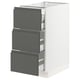 SEKTION Base cabinet w 3 fronts/4 drawers