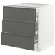 SEKTION Base cabinet w 3 fronts/4 drawers