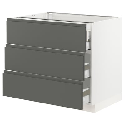 SEKTION Base cabinet w 3 fronts/4 drawers