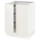 SEKTION Base cabinet w wire basket/2 doors, white/Veddinge white, 61x61x76 cm