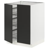 SEKTION Base cabinet w wire basket/2 doors