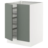 SEKTION Base cabinet w wire basket/2 doors