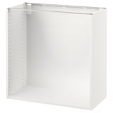 White SEKTION kitchen cabinet, rectangular, metal-lined, open-top.