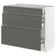 SEKTION Base cabinet with 3 drawers