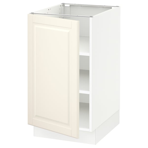 SEKTION Base cabinet with shelves, white/Bodbyn off-white, 46x61x76 cm