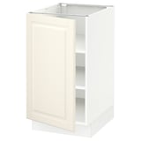 SEKTION Base cabinet with shelves, white/Bodbyn off-white, 46x61x76 cm