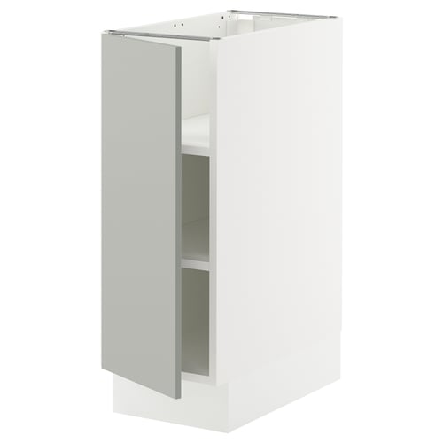 Ikea SEKTION white cabinet with grey door, modern clean look.