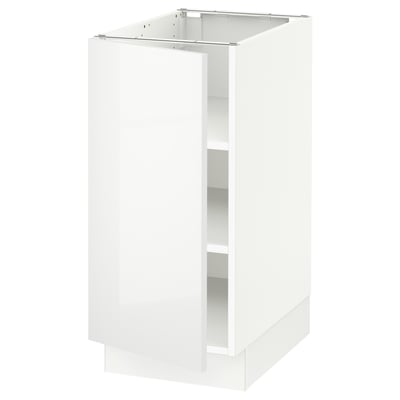 SEKTION Base cabinet with shelves, white/Ringhult white, 38x61x76 cm