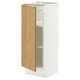 SEKTION Base cabinet with shelves, white/Sinarp oak veneer, 31x37x76 cm