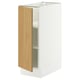 SEKTION Base cabinet with shelves, white/Sinarp oak veneer, 31x61x76 cm