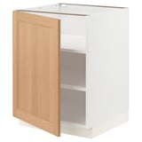 SEKTION Base cabinet with shelves, white/Vedhamn oak, 61x61x76 cm