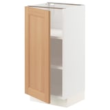 SEKTION Base cabinet with shelves, white/Vedhamn oak, 38x37x76 cm