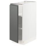SEKTION Base cabinet with shelves, white/Voxtorp dark grey, 31x61x76 cm