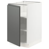 SEKTION Base cabinet with shelves, white/Voxtorp dark grey, 46x61x76 cm