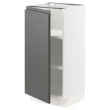 SEKTION Base cabinet with shelves, white/Voxtorp dark grey, 38x37x76 cm